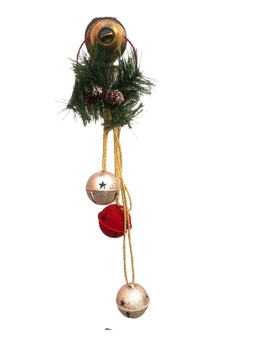 CHRISTMAS 2-PIECE DOOR/DOORKNOB CHRISTMAS DECORATION WITH BELLS